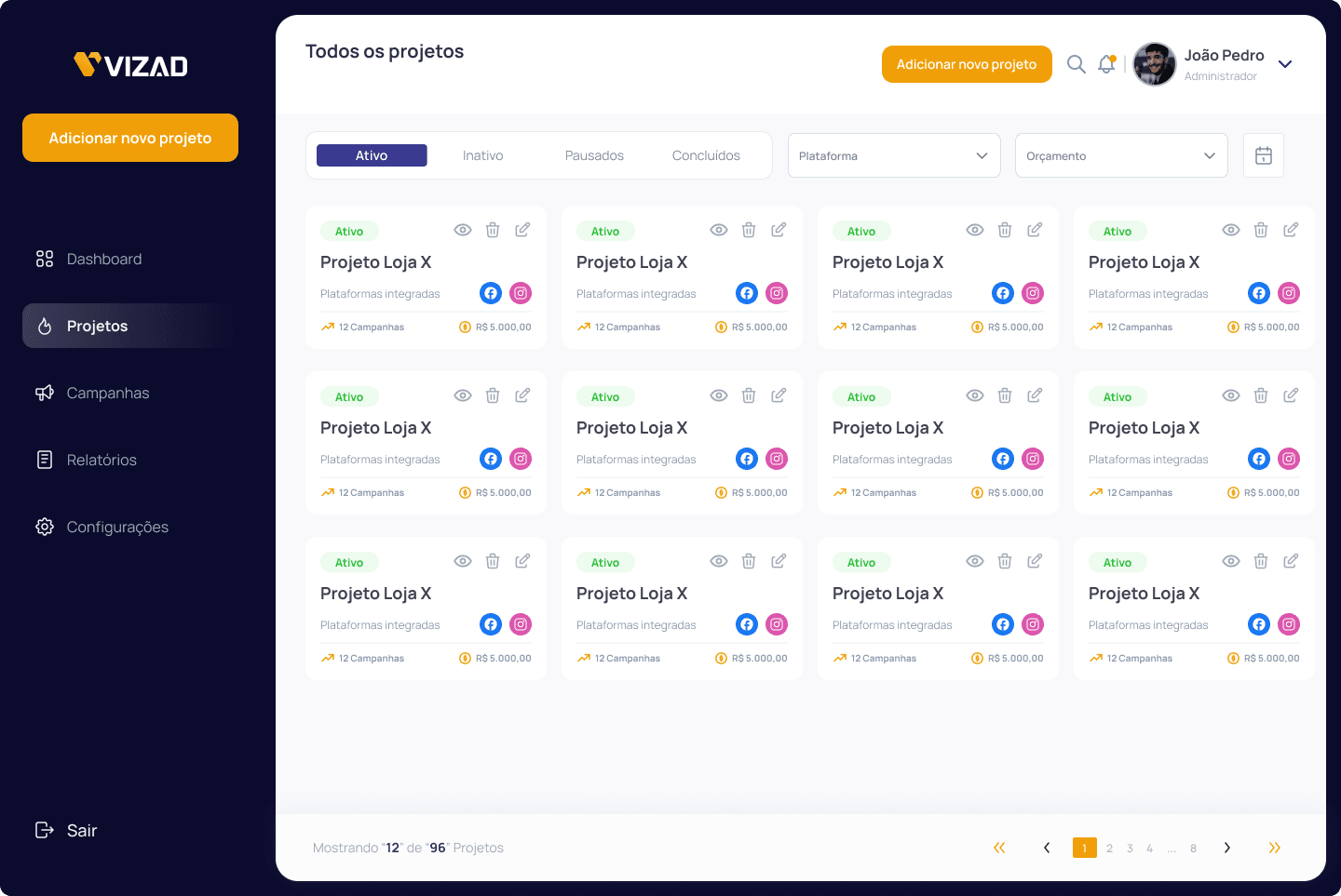 VizAd Projetos Preview